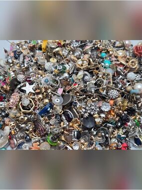 Lot Stud Earrings 2 lbs Jewelry  Faux Pearls DIY Craft Bundle